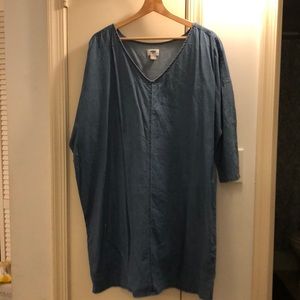 Like-new Dolman-style Denim Chambray Shift Dress